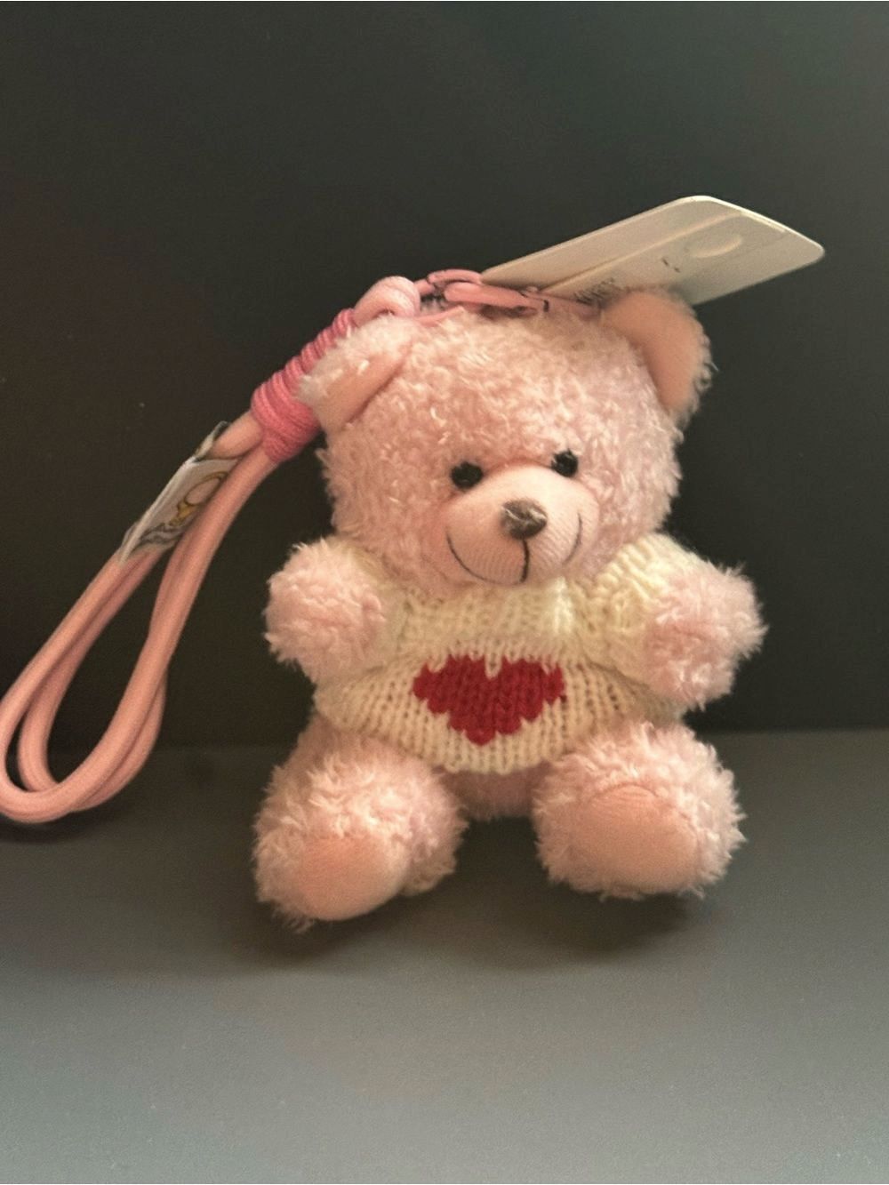 Yolanda Jewelry Pink Plush Teddy Bear Bag Charm Keychain NWT